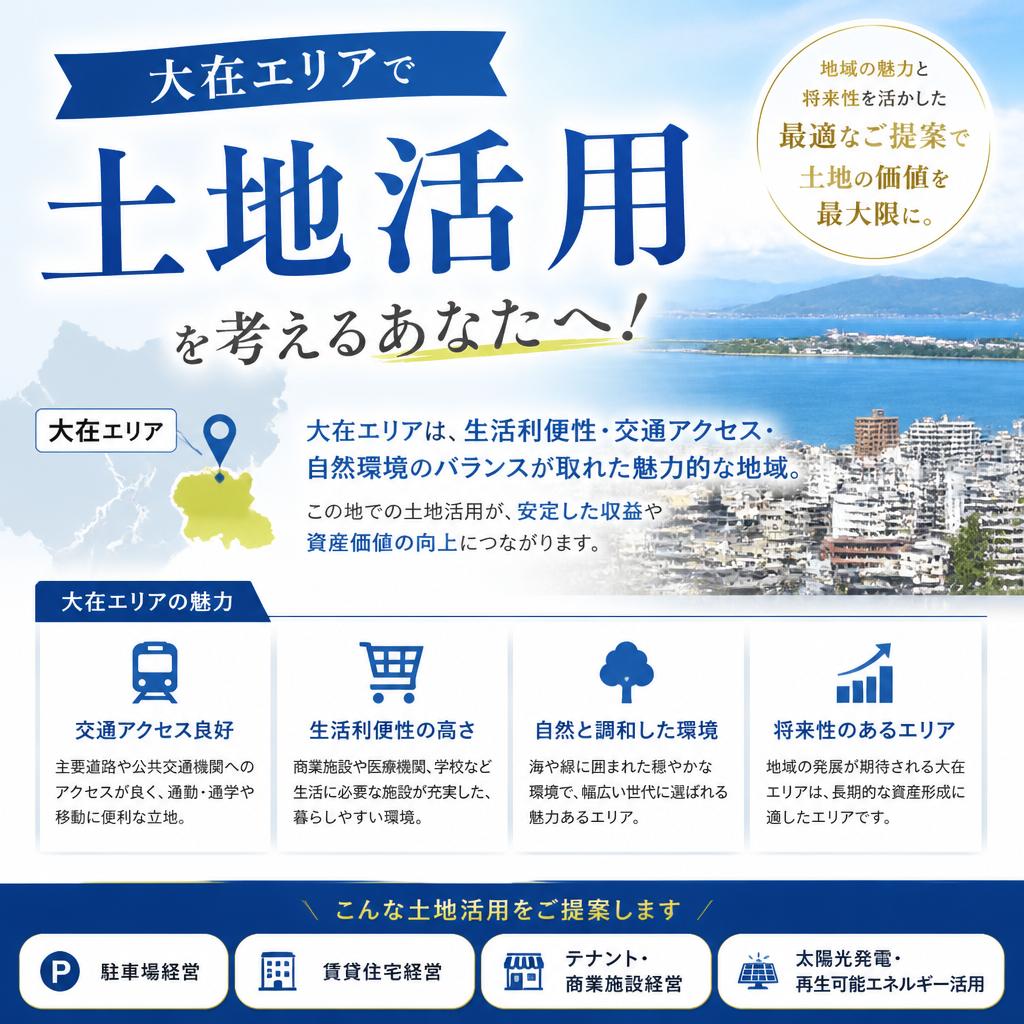大在エリアで土地活用を考えるあなたへ！