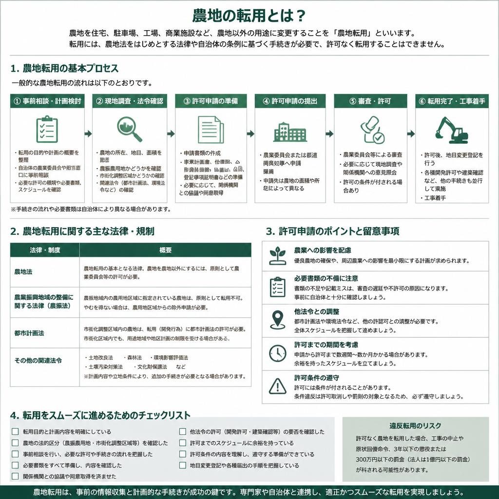 農地転用のプロセスと注意点