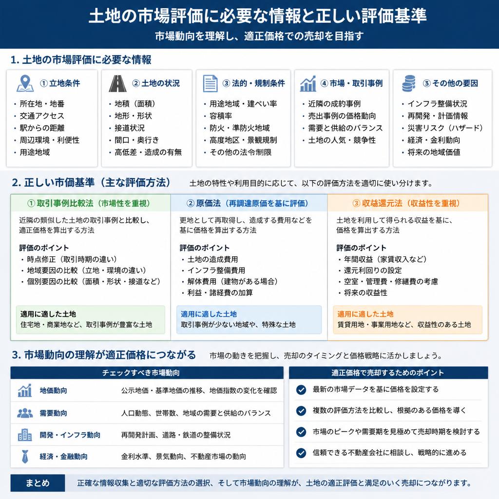 土地評価：市場動向と評価基準