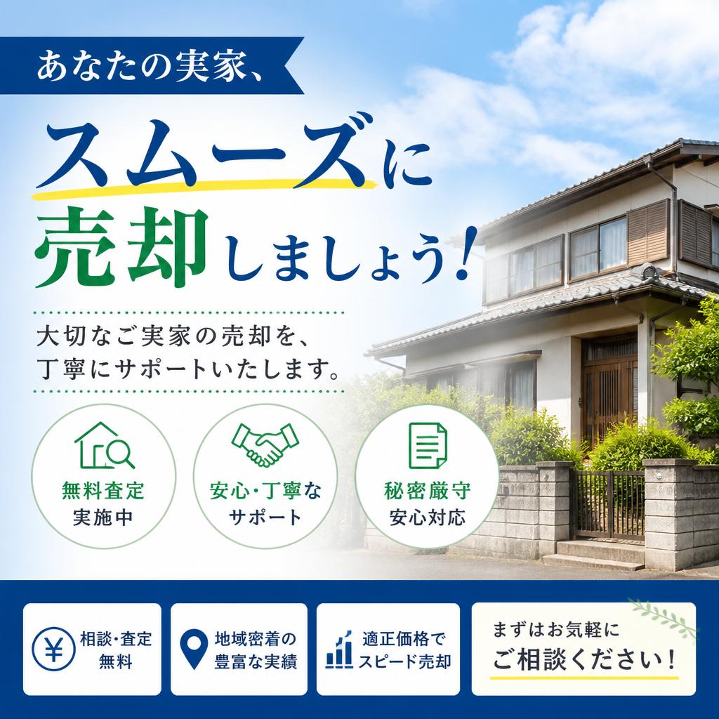 あなたの実家、スムーズに売却しましょう！