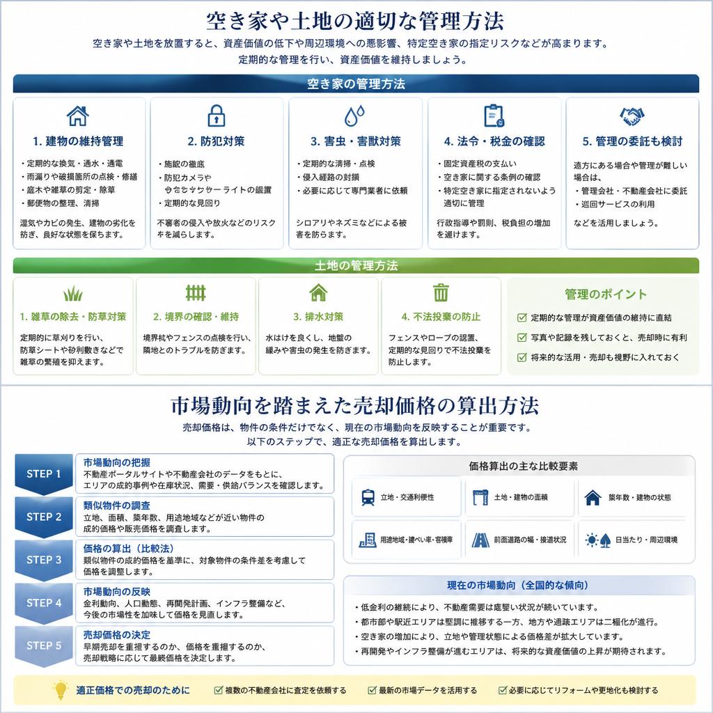 不動産管理と売却価格の理解