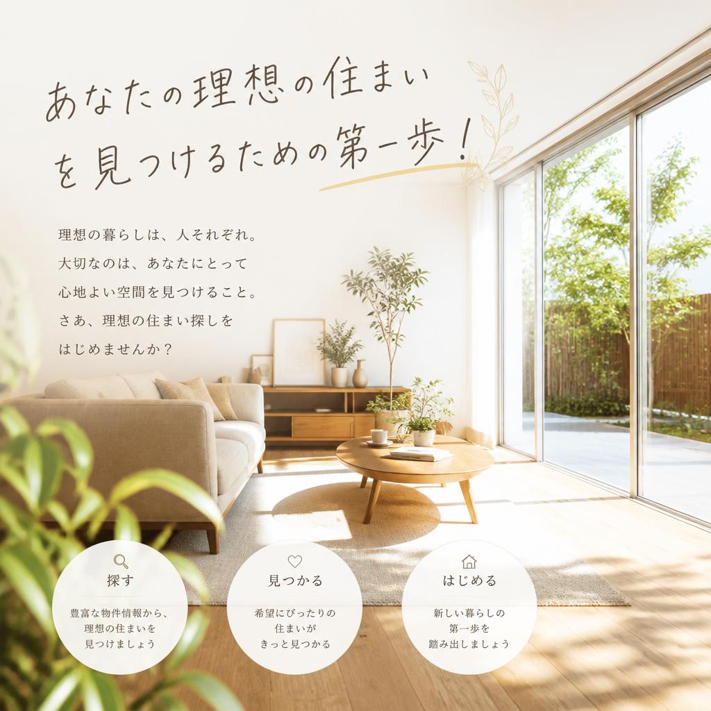 あなたの理想の住まいを見つけるための第一歩！