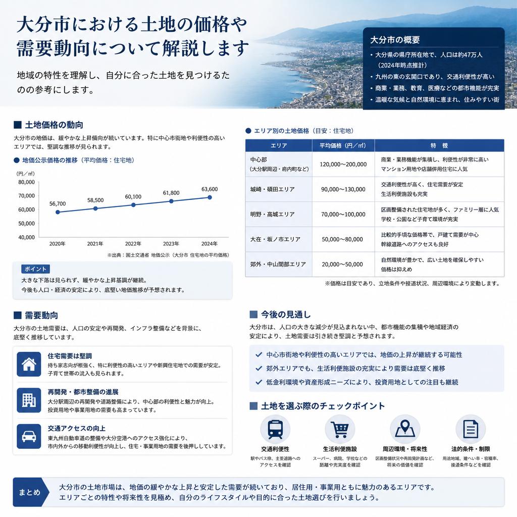 大分市の土地市場の現状