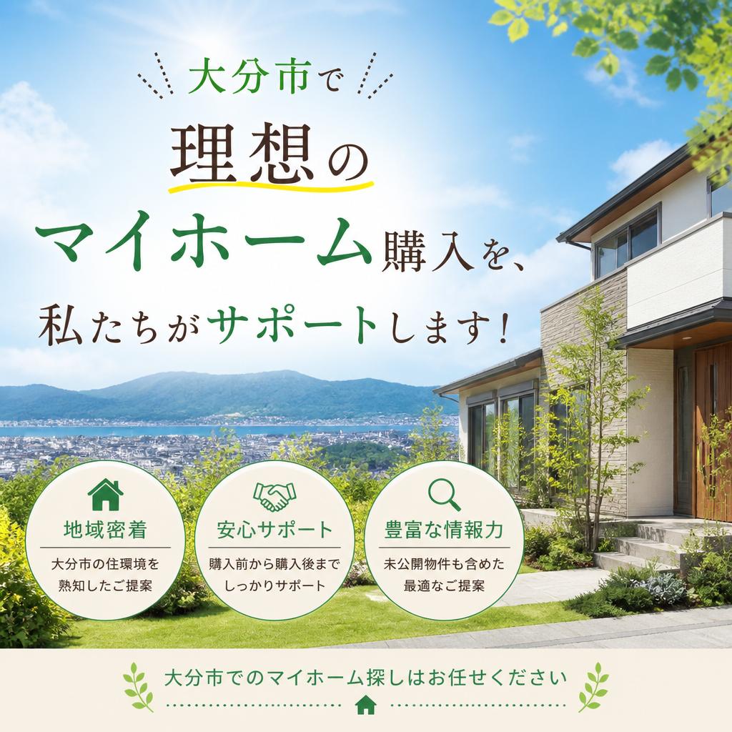 大分市で理想のマイホーム購入を、私たちがサポートします！