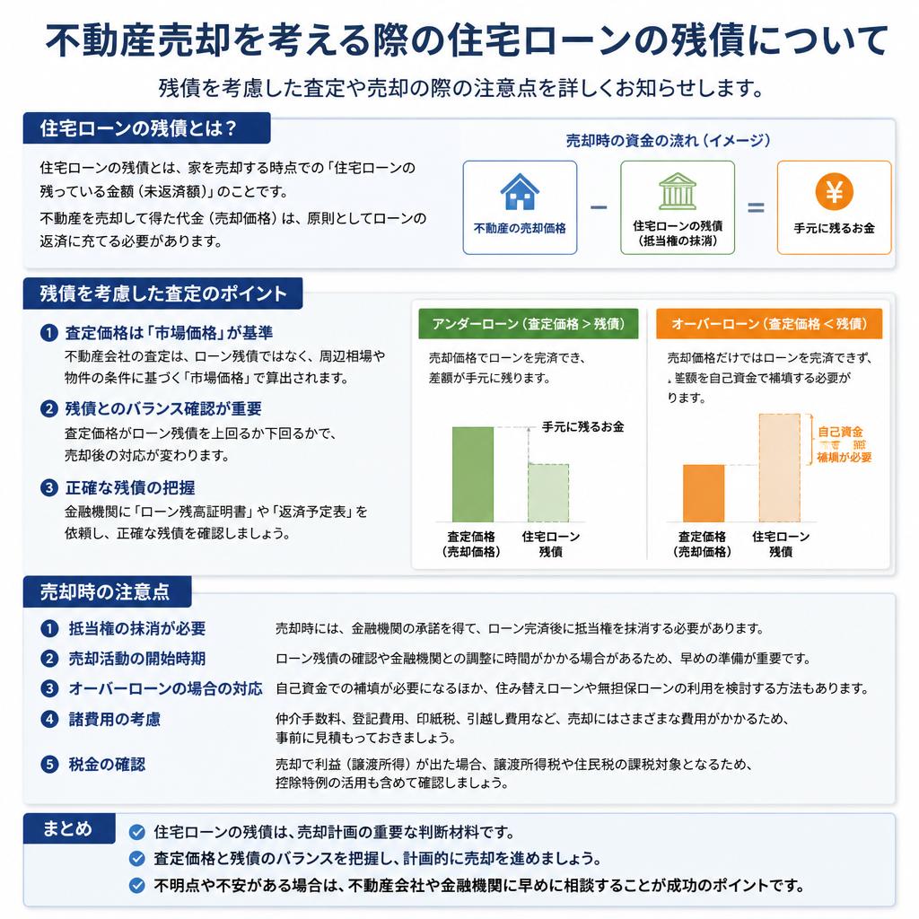 住宅ローン残債がある場合の査定